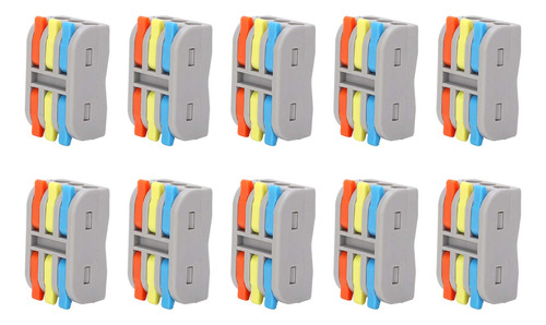 10 Uds Conector De Conductor De Cable Mini Palanca Tuerca 3