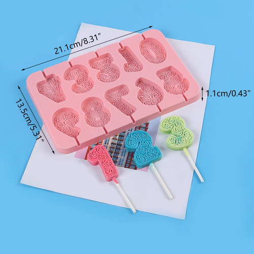 Zx Conjunto De Moldes De Silicone Para Pirulito E Vela Para