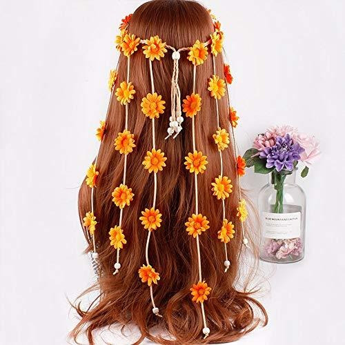 Diadema De Dama Diadema De Girasol Flor Margarita Hippie Ind