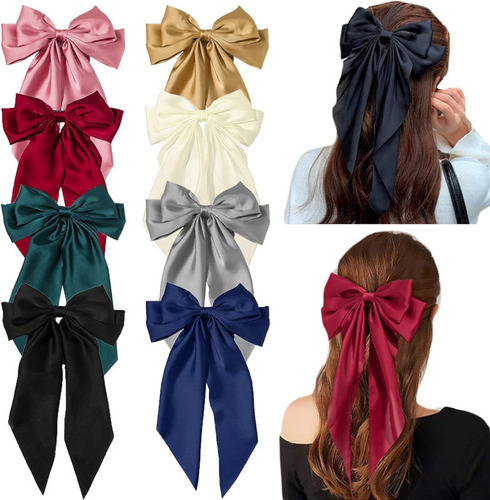 Lazo Grande De 8 Pulgadas Hair Clips 8 Piezas