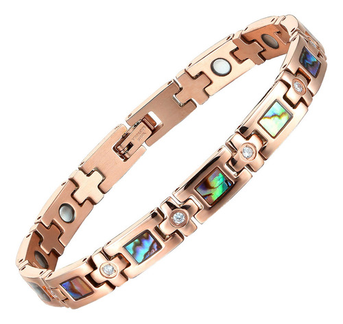 Pulsera De Cristal De Concha De Abulón De Moda Con Imán Para