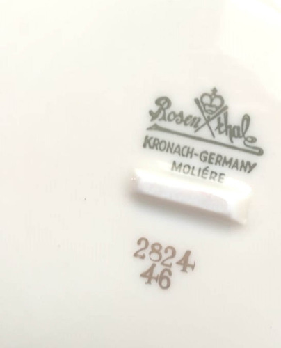 Centro De Mesa Porcelana Alemana Rosenthal Moliere Kronach (Usado)