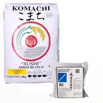 Comprar Arroz Sushi 20kg + Alga Marina Sushi Nori 100 Hojas 
