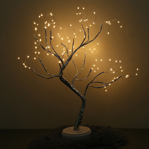 Luz De Árbol De Bonsái Para Escritorio De Alambre, Funciona