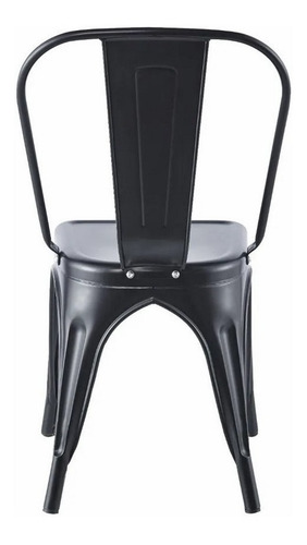 Imagen 5 de 8 de Silla de comedor Garden Life Tolix, estructura color negro, 4 unidades