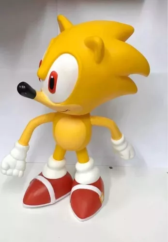 Boneco Action Figure Super Sonic 23cm Sonic - Casa & Vídeo