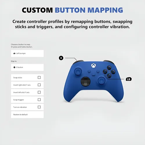 Controle Para Xbox Sem Fio Shock Blue