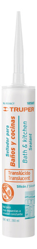 Silicona Translúcida Antihongos Tubo 280ml Truper 18565