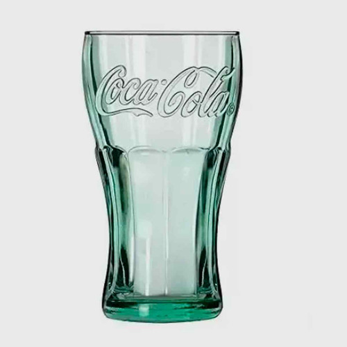 Set X 6 Vasos Vidrio Coca Cola 300 Cc Pasabahce Verde Vintag