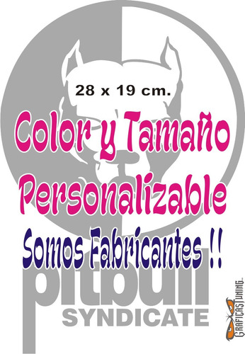 Imagen 2 de 2 de Calcomanías Pitbull Nueve Modelos Calcos Graficastuning