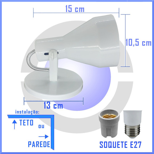 Imagem 7 de 7 de Spot Led Sobrepor C/ Tampa Cega Kit 25 Unid