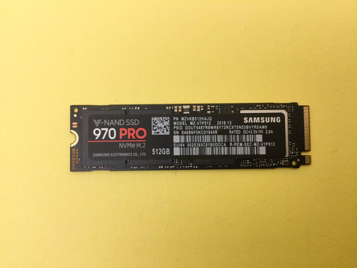 Samsung 970 Pro 512gb M.2 2280 Pci Express 3.0 Nvme V-na Ddc