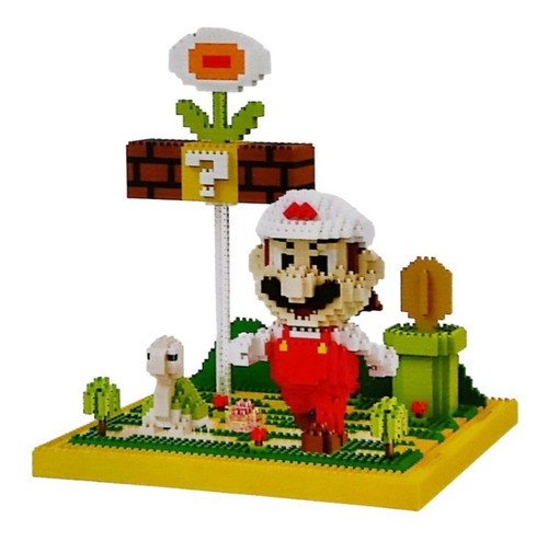 Super Mario Bros Blanco Set Escenario Gigante Mini Blocks