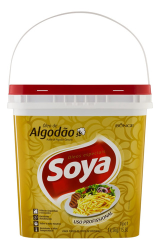 Óleo de algodão Soya em balde sem glúten 15.8 l