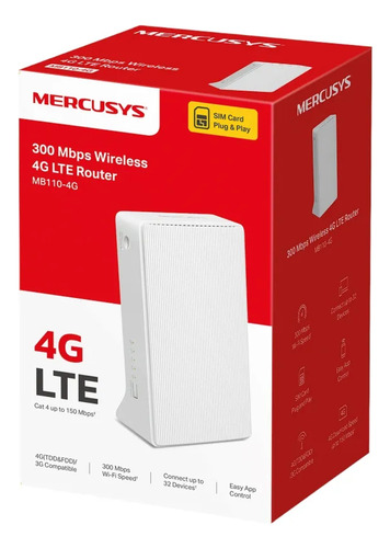 Router 4g Wi-fi Mercusys Mb110 Internet En Cualquier Lugar