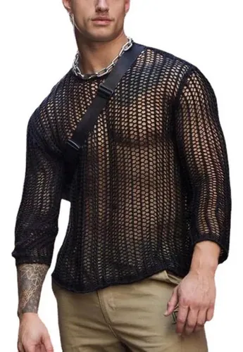 Playera transparente negra sale