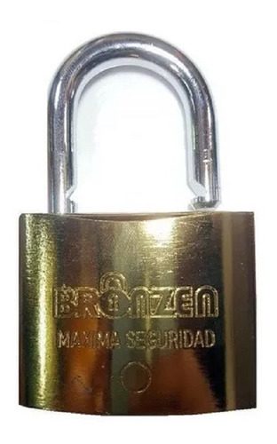 Candado Bronzen  Reforzado Brz250 50 Mm Hierro Bronceado