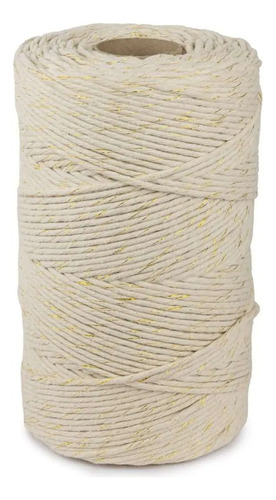 Cordon Algodón Peinado 3mm 350mts/1 Kilo Con Lurex Macrame