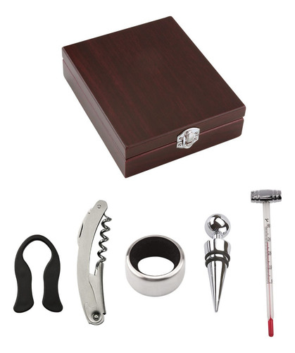 Set Para Vinos, Sacacorchos Con Navaja, Termómetro, Boquilla