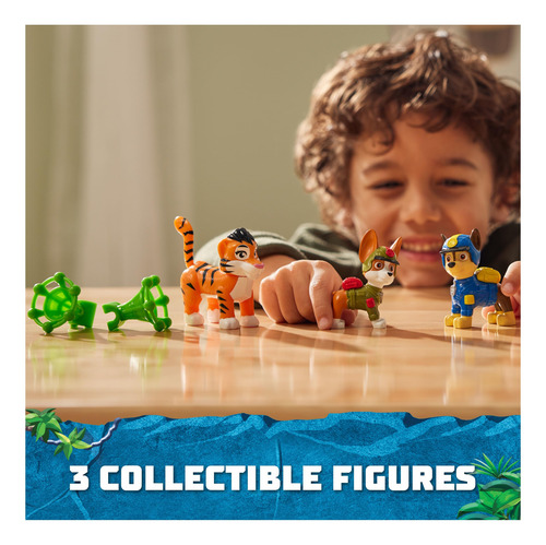 Figuras De Ação Paw Patrol Jungle Pups Chase, Tracker & Tige