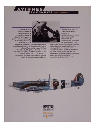 Libro - Aviones En Combate - Los Últimos Modelos De Spitfire (Usado)
