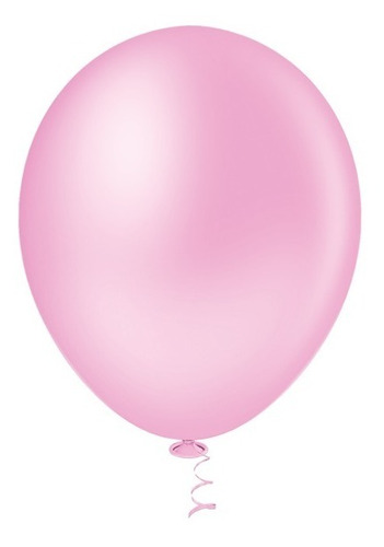 12 Unidades - Tamanho 12 - Balão - Bexiga Rosa Baby Pic Pic