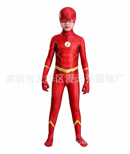 El Flash De Cosplay Enterizo Festivo Traje Rojo Conjunto Cos