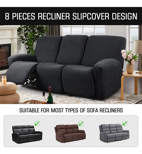 Xd Funda Elástica Para Sofá Reclinable De 3 Plazas