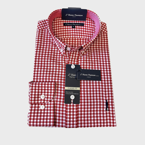 Camisa Manchester Cuadros Burdeos - Lhonne Classic