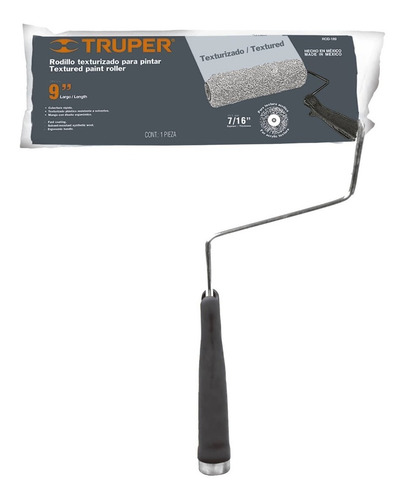 Imagen 2 de 3 de Rodillo Para Pintar, Felpa 9 X 7/16', De Pvc Truper 13895