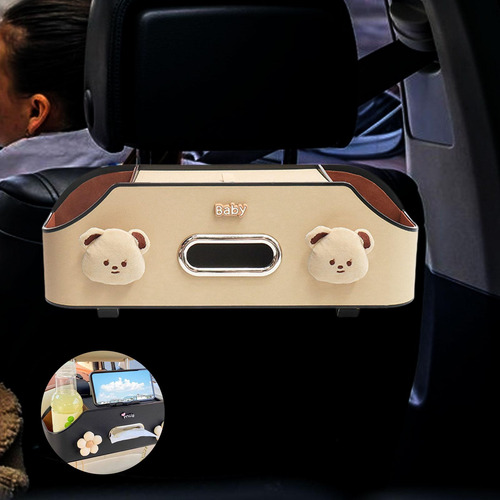 Organizador Para Asiento Trasero De Coche, Oso Caqui