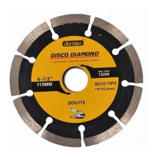 Disco De Corte Diamantado Segmentado 4 1/2 Concreto Granito