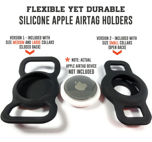 Collar Para Perros Impermeable Con Soporte Airtag: Ajustable