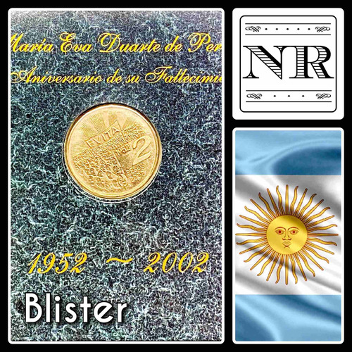 Argentina - Año 2002 - Moneda Eva Duarte De Perón - Blister 