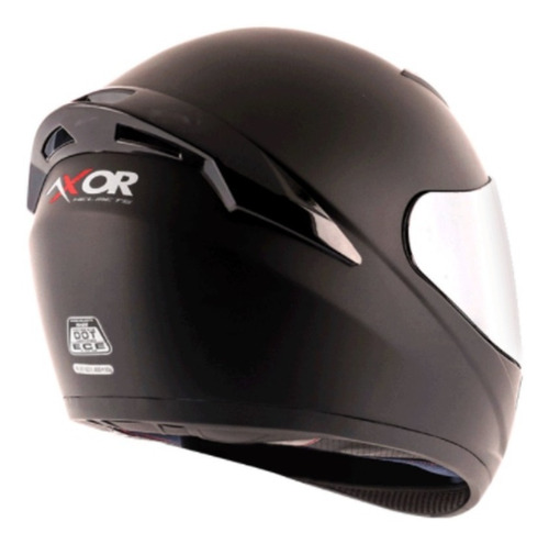 Imagen 6 de 8 de Casco Moto Axor Rage Solid Certificado Dot Y Ece Negro Mate