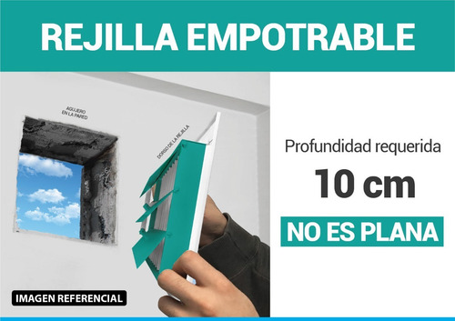 Rejilla Ventilacion 40x20 Galvanizada Con Palanca
