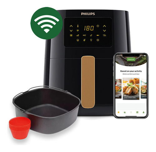 Airfryer Conectada Philips Hd9255/80 + Accesorio Horneado