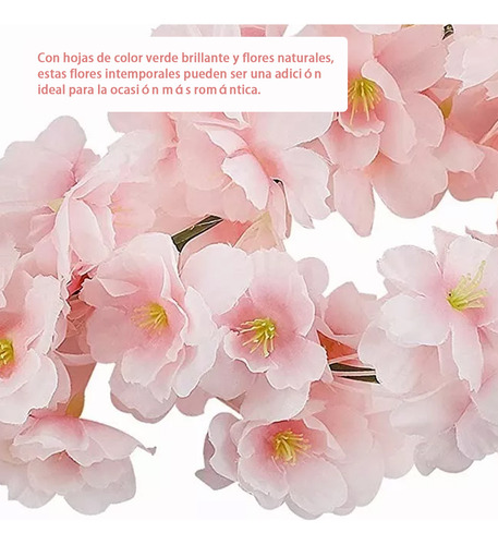 4pcs Flores Artificial De Cerezo Decorativas Para Boda Hogar