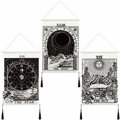 Carteles Decorativos 3 Piezas De Tapiz De Cartas De Tarot, T