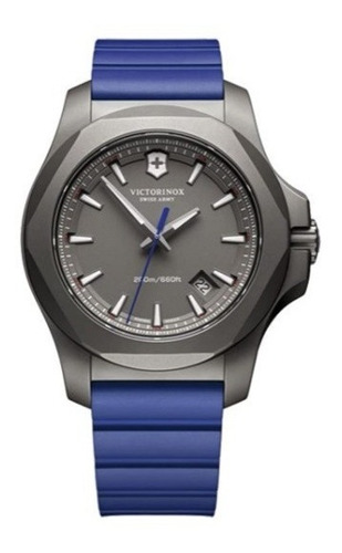 Victorinox Reloj Swiss Army I.n.o.x, Azul Color del bisel Gris Color del fondo Gris