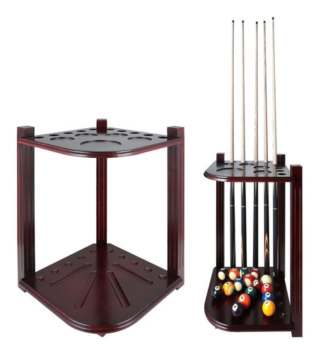 Hmqq Billiards Cue Rack Soporte Para Palo Piscina Piso Mesa