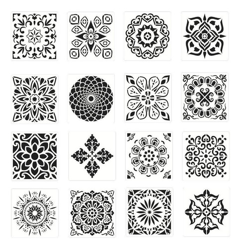 16pcs Plantilla De Grabación En Relieve For Manualidades