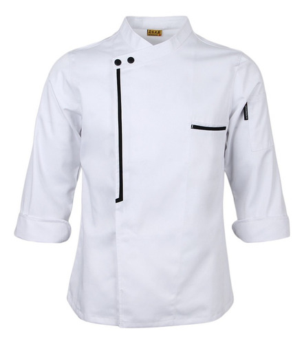 Retro Chef Jacket Coat Uniform Long Sleeve Hotel Kitchen