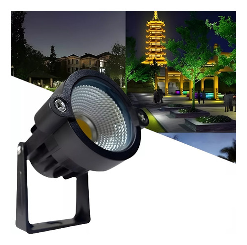 60x Luminária Espeto Jardim Com Lâmpada Cob Led 15w Quente
