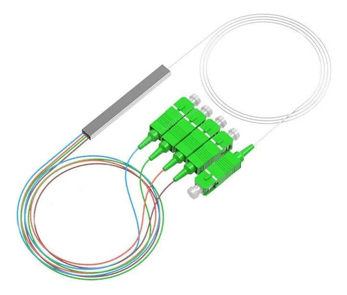 Splitter Plc 1x4 Conectorizado Divisor Fibra Óptica Sc/apc.