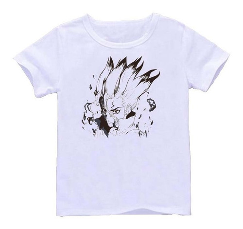 Remera Blanca Dr Stone Art#29