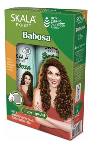 Kit Shampoo Acondicionador Babosa Aloe Vera Skala 325ml C/u