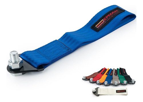 Tow Strap Hook Cinta Para Reboque Fita Esportiva Engate Cor Azul