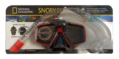 Imagen 2 de 4 de Set Kit Mascara Snorkel Fit Traveler 2 National Geographic