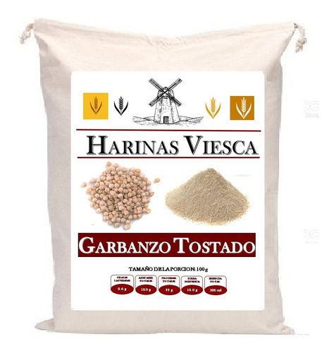 5 Kg Harina Garbanzo Tostado Molido Polvo Excelente Calidad